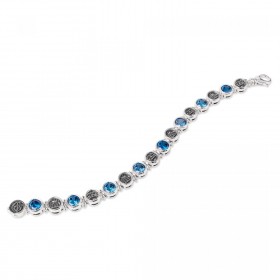 BRACCIALE GERARDO SACCO CON PIETRE COLORATE E SIMBOLI MAGNOGRECI 50235AZ