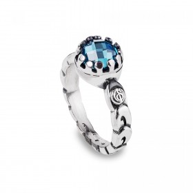 ANELLO GERARDO SACCO MITO IRIDE CON PIETRA CENTRALE 50237AZ