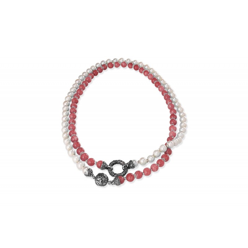 COLLANA GERARDO SACCO MITO GAIA CON PERLE EPIETRE 28015az