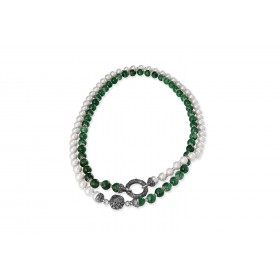 COLLANA GERARDO SACCO MITO GAIA CON PERLE EPIETRE 28015az