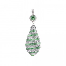 CIONDOLO GERARDO SACCO A FORMA DI FUSO CON PIETRE COLORATE 28031VE