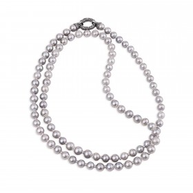 COLLANA GERARDO SACCO DI PERLE CON CHIUSURA IN ARGENTO 27867PG