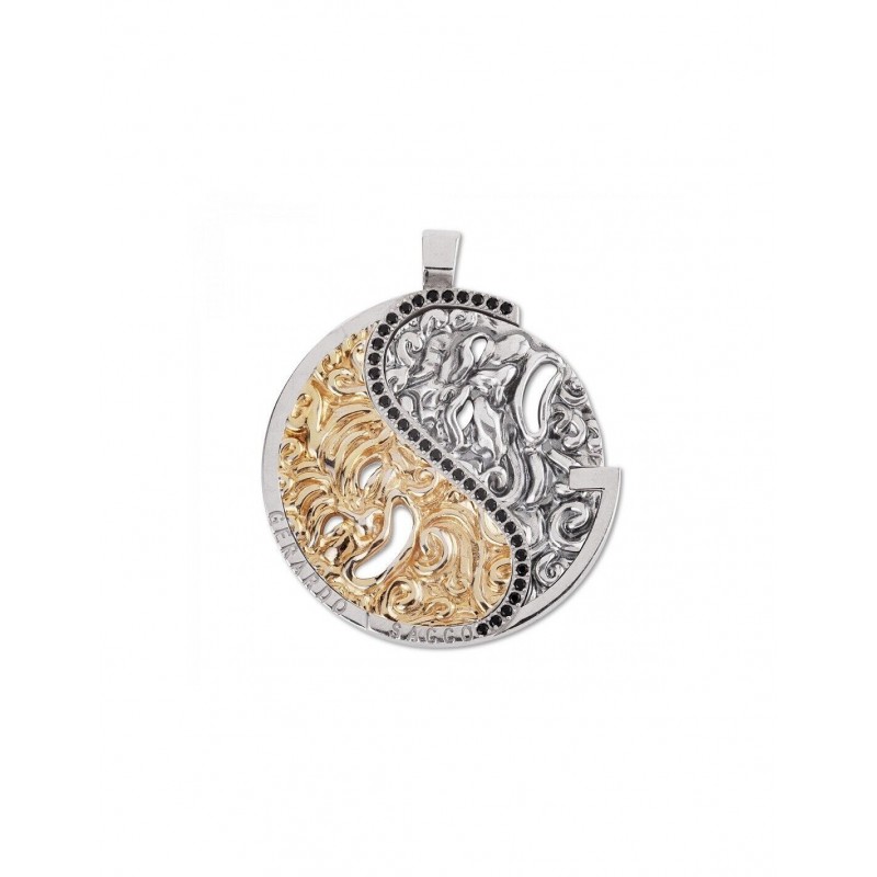 CIONDOLO GERARDO SACCO IN ARGENTO CON MASCHERE E CUBIC ZIRCONIA 50274DOR