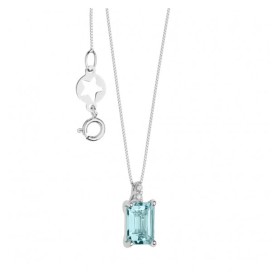 COLLANA COMETE FANTASIA DI ACQUAMARINA E DIAMANTI GLQ 304