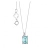 COLLANA COMETE FANTASIA DI ACQUAMARINA E DIAMANTI GLQ 304