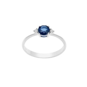 ANELLO COMETE STORIA DI LUCE ZAFFIRO ROTONDO E DIAMANTI ANB 2483