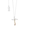 COLLANA COMETE COLLEZIONE CROCI BICOLORE IN ORO E DIAMANTI GLB 1558