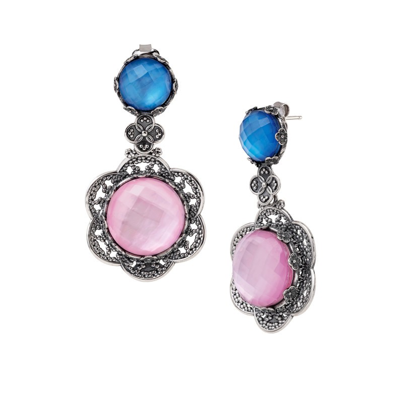 ORECCHINI GERARDO SACCO NINFEA APERTA 27927BLURA