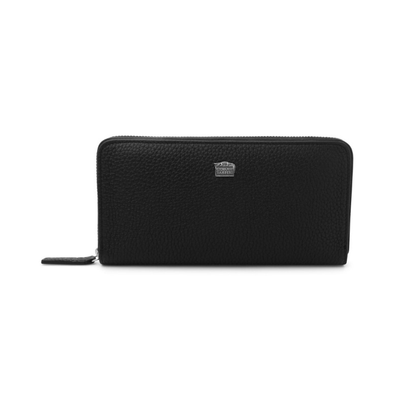 PORTAFOGLIO GIOVANNI RASPINI CON ZIP GRANDE IN PELLE GOFFRATA L0019