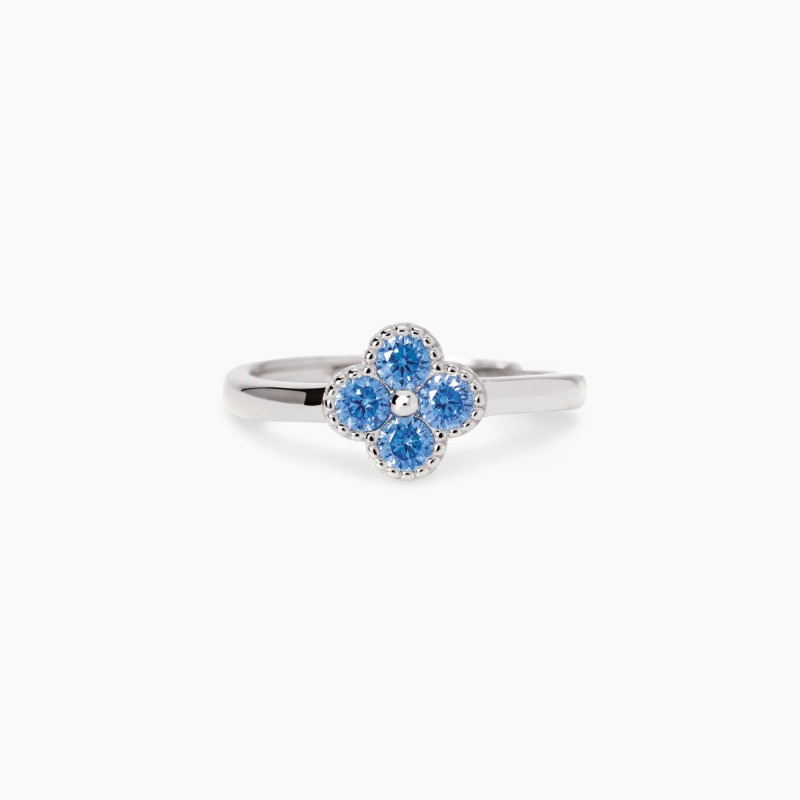 ANELLO MABINA JASMINE CON FIORE AZZURRO 523455