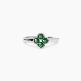 ANELLO MABINA JASMINE CON FIORE VERDE 523456