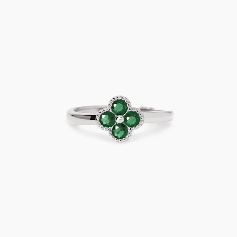 ANELLO MABINA JASMINE CON FIORE VERDE 523456