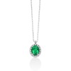 COLLANA MILUNA COLLEZIONE GEMME CON SMERALDO OVALE CLD4094