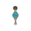 CIONDOLO GERARDO SACCO PASTE VITREE IN ARGENTO E ORO 9KT 35131