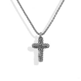 COLLANA BOCCADAMO MAGLIA A SPIGA CON CROCIFISSO MGR089