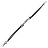 BRACCIALE BOCCADAMO IN PELLE NERA CON NODO PIANO MBR142N