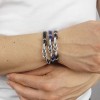 BRACCIALE BOCCADAMO IN PELLE NERA CON NODO PIANO MBR142N