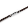BRACCIALE BOCCADAMO IN PELLE NERA CON NODO PIANO MBR142N