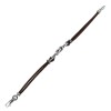 BRACCIALE BOCCADAMO IN PELLE NERA CON NODO PIANO MBR142N